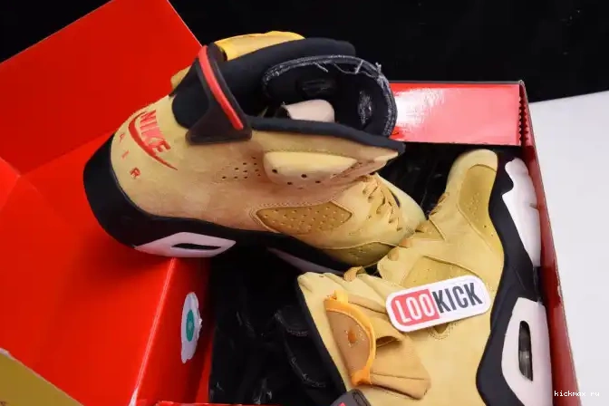 Rep MAX SCOTT X TRAVIS YELLOW AIR JORDAN 6 CN1084-300 0420